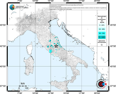 Mappa territorio comunale con almeno 3 questionari