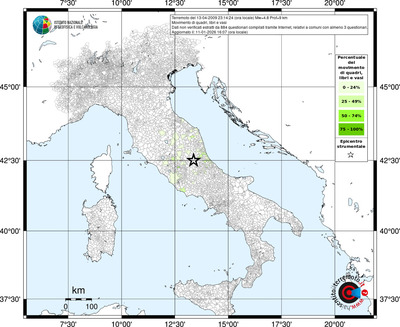 Mappa territorio comunale con almeno 3 questionari