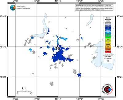 Mappa EMS - territori località