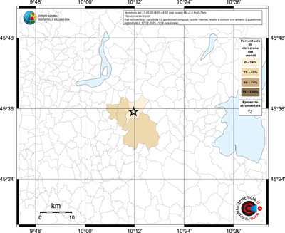 Mappa territorio comunale con almeno 3 questionari