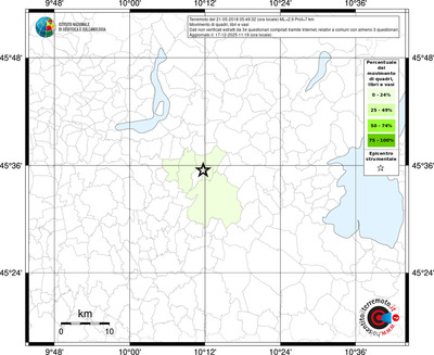 Mappa territorio comunale con almeno 3 questionari