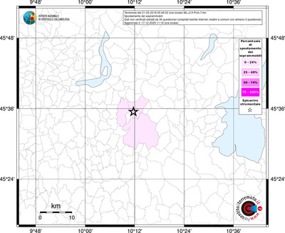 Mappa territorio comunale con almeno 3 questionari