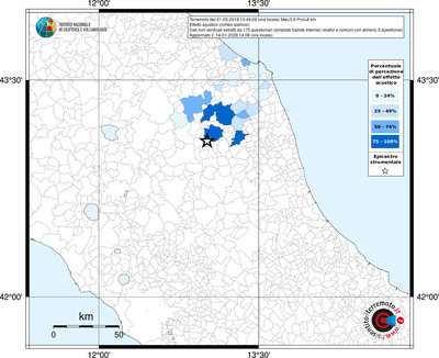 Mappa territorio comunale con almeno 3 questionari