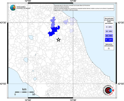Mappa territorio comunale con almeno 3 questionari