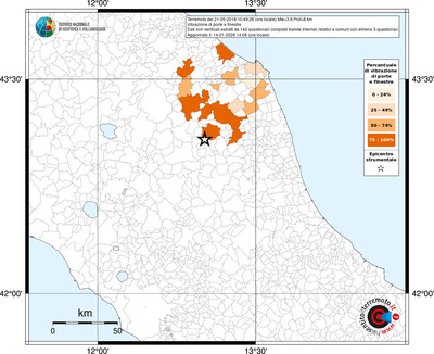 Mappa territorio comunale con almeno 3 questionari
