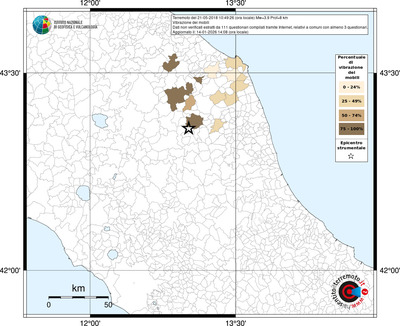 Mappa territorio comunale con almeno 3 questionari