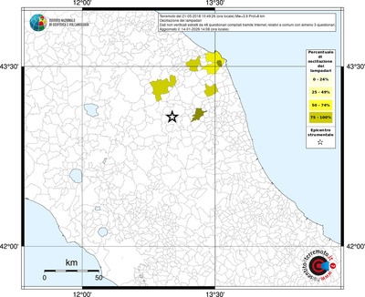 Mappa territorio comunale con almeno 3 questionari