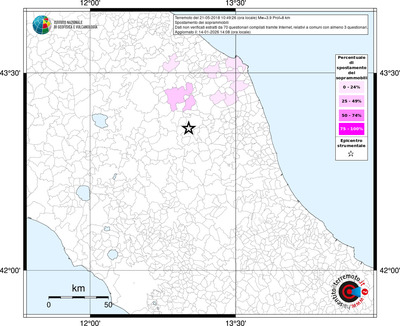 Mappa territorio comunale con almeno 3 questionari