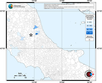 Mappa territorio comunale con almeno 3 questionari