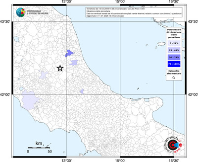 Mappa territorio comunale con almeno 3 questionari