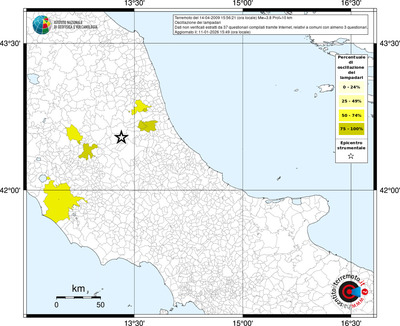 Mappa territorio comunale con almeno 3 questionari