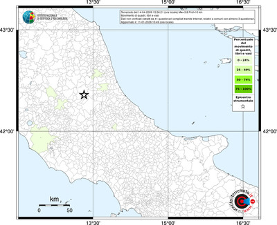 Mappa territorio comunale con almeno 3 questionari