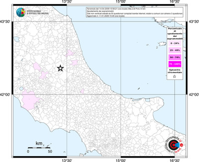 Mappa territorio comunale con almeno 3 questionari