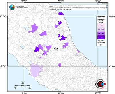 Mappa territorio comunale con almeno 3 questionari