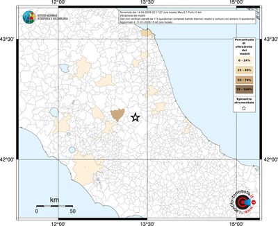 Mappa territorio comunale con almeno 3 questionari