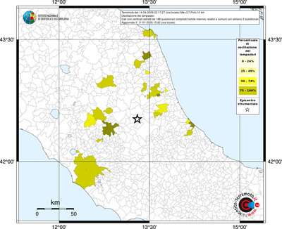Mappa territorio comunale con almeno 3 questionari