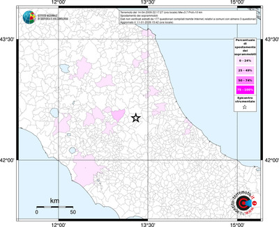 Mappa territorio comunale con almeno 3 questionari