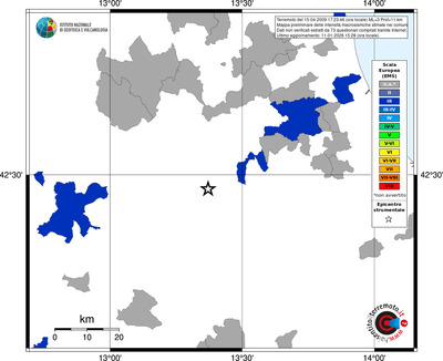 Mappa EMS - territori comuni