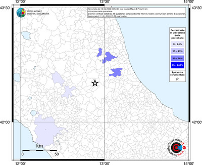 Mappa territorio comunale con almeno 3 questionari