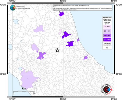 Mappa territorio comunale con almeno 3 questionari