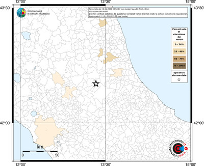 Mappa territorio comunale con almeno 3 questionari