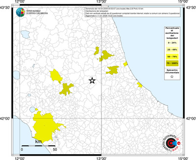 Mappa territorio comunale con almeno 3 questionari
