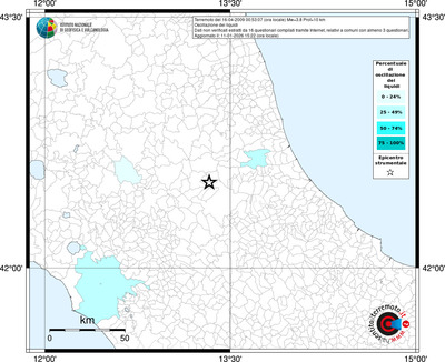 Mappa territorio comunale con almeno 3 questionari