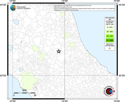 Mappa territorio comunale con almeno 3 questionari