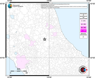 Mappa territorio comunale con almeno 3 questionari