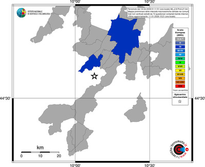 Mappa EMS - territori comuni