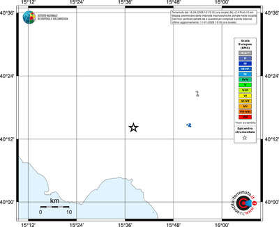 Mappa EMS - territori località