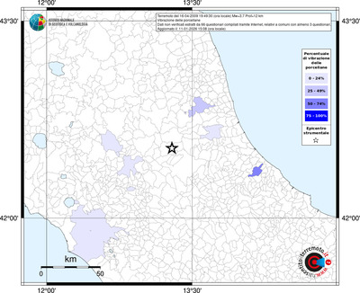 Mappa territorio comunale con almeno 3 questionari