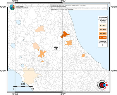 Mappa territorio comunale con almeno 3 questionari