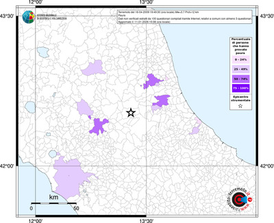 Mappa territorio comunale con almeno 3 questionari