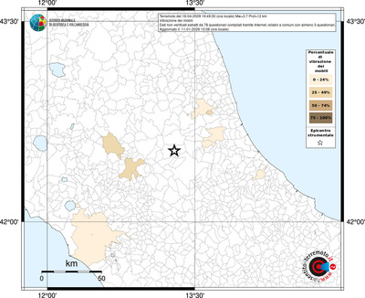 Mappa territorio comunale con almeno 3 questionari