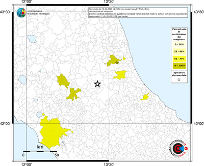 Mappa territorio comunale con almeno 3 questionari