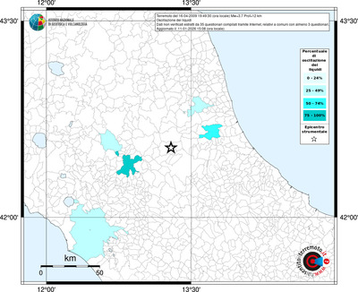 Mappa territorio comunale con almeno 3 questionari