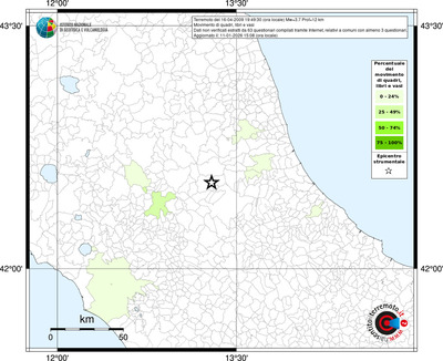 Mappa territorio comunale con almeno 3 questionari