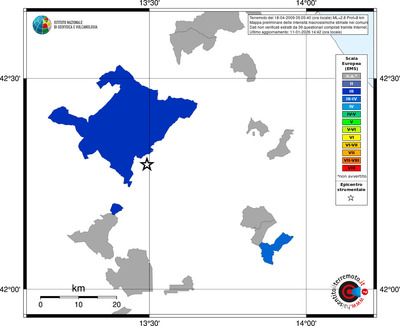 Mappa EMS - territori comuni