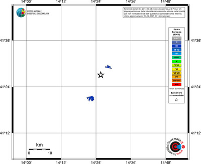 Mappa EMS - territori località