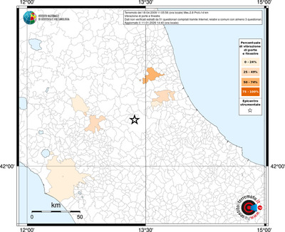 Mappa territorio comunale con almeno 3 questionari