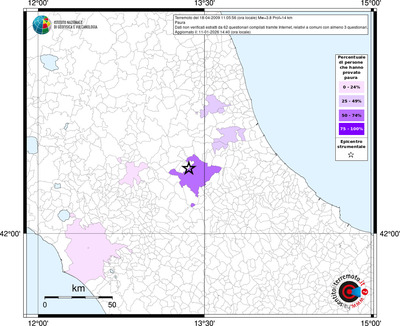 Mappa territorio comunale con almeno 3 questionari