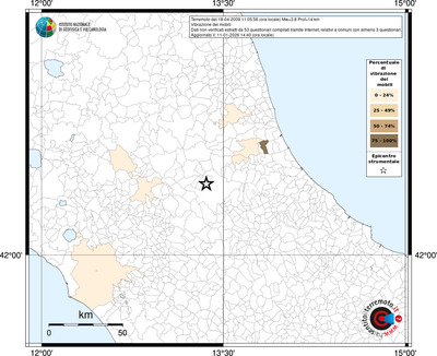 Mappa territorio comunale con almeno 3 questionari