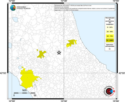 Mappa territorio comunale con almeno 3 questionari