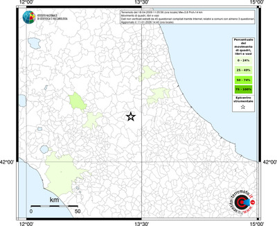 Mappa territorio comunale con almeno 3 questionari