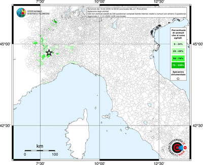 Mappa territorio comunale con almeno 3 questionari
