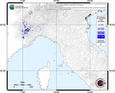 Mappa territorio comunale con almeno 3 questionari