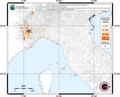 Mappa territorio comunale con almeno 3 questionari
