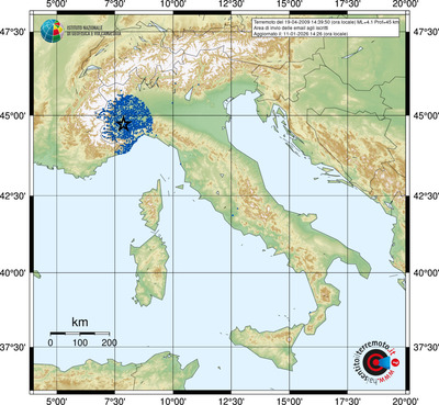 Area di invio delle email agli iscritti