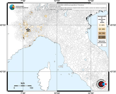 Mappa territorio comunale con almeno 3 questionari